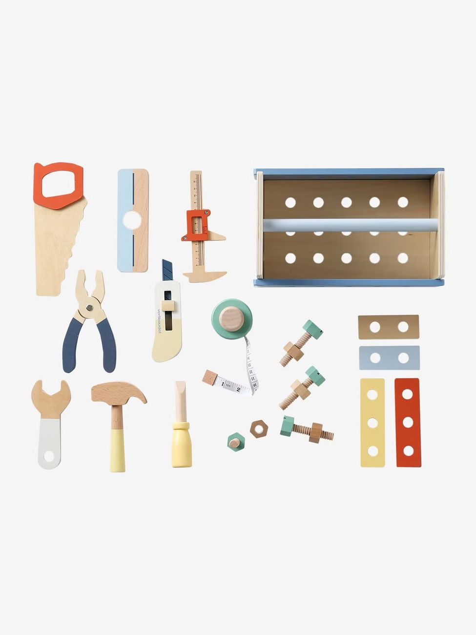 Boîte à outils en bois FSC® bleu (Vertbaudet) - Image 1
