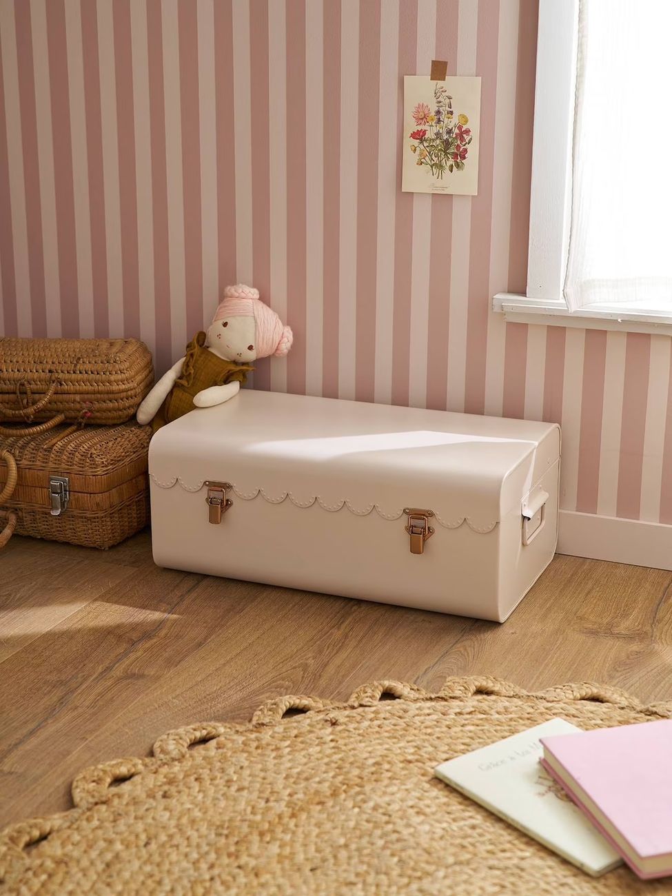 Malle de rangement FESTON beige poudré (Vertbaudet) - Image 1