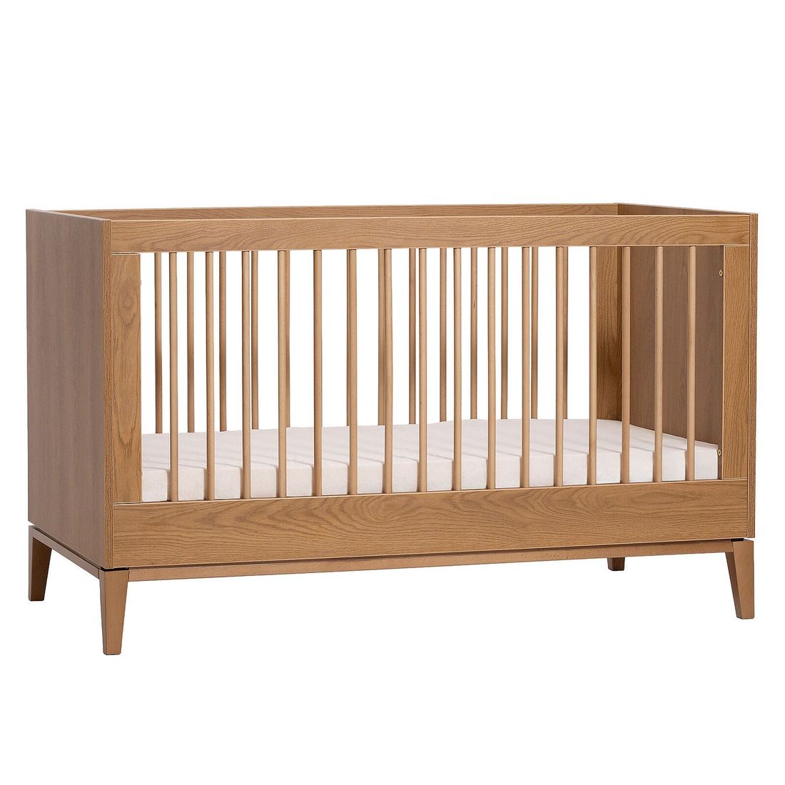 Lit Bébé Evolutif Milan Chêne Caramel - 140 x 70 cm (Nina Bien) - Image 1