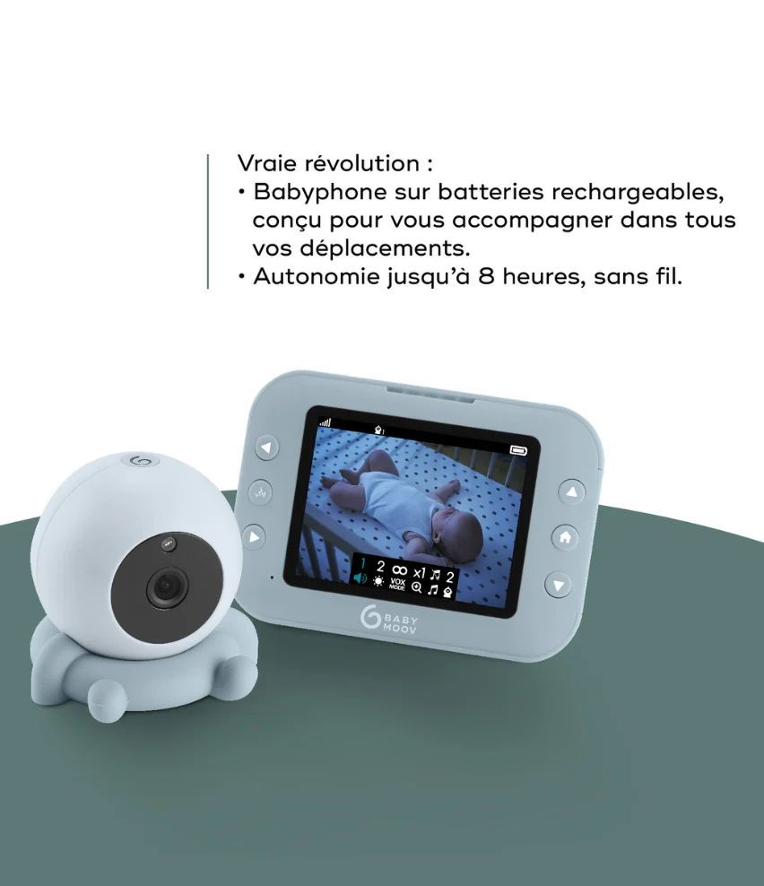 Babyphone caméra sans fil Yoo Roll Reconditionné (Babymoov) - Image 1