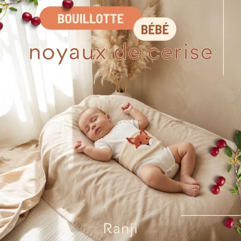 Bouillotte bébé noyaux de cerise renard (Ranji) - Image 1