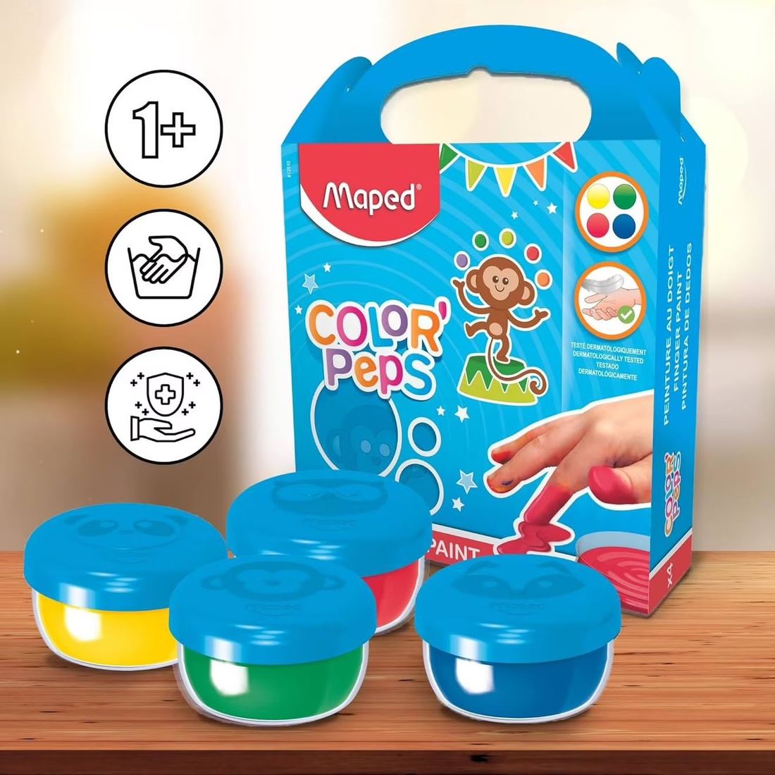 Peinture Au Doigt - Jouet Éducatif Pour Enfants Multi-coloured (Maped) - Image 1