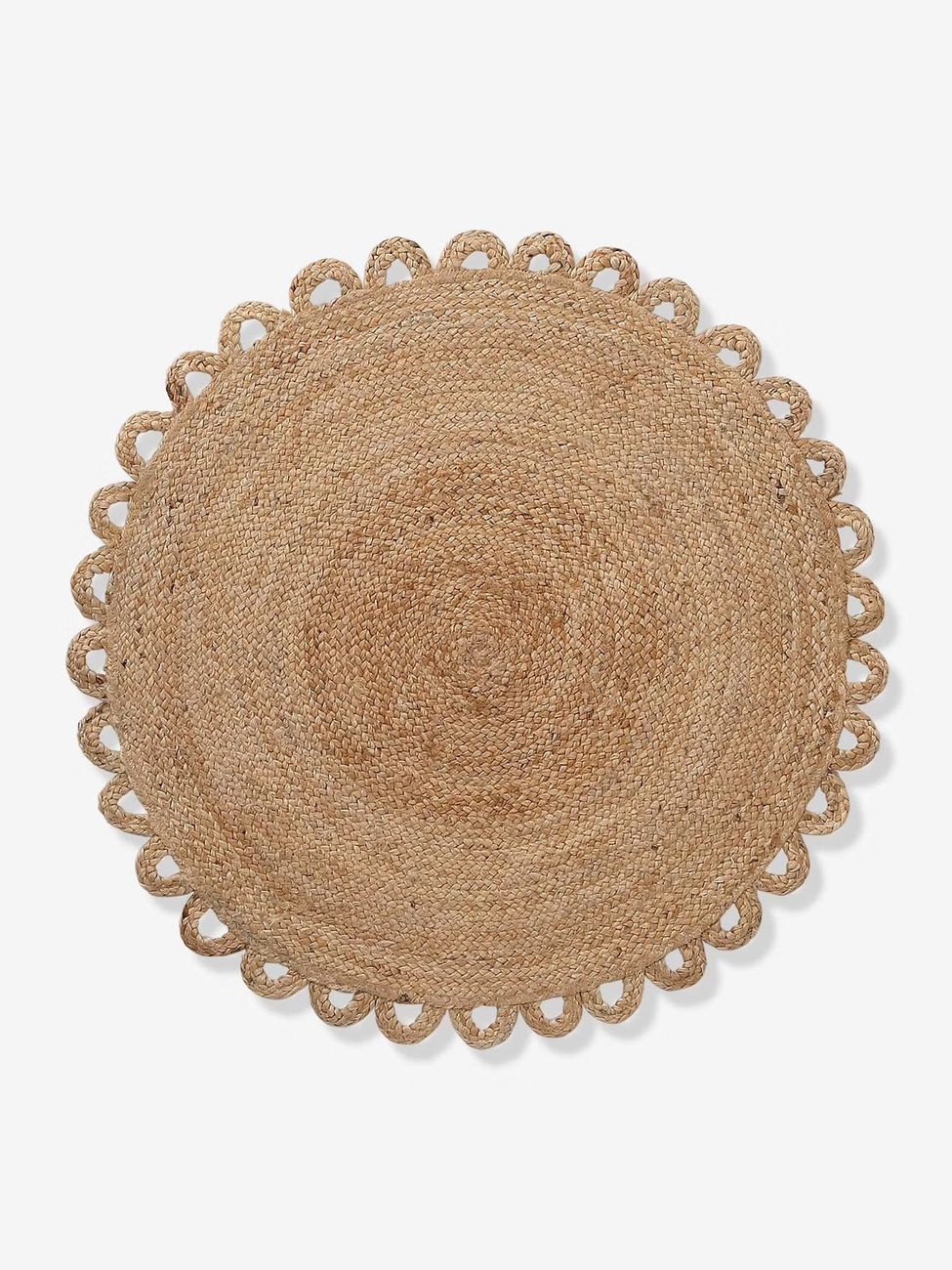 Tapis rond en jute FESTON beige (Vertbaudet) - Image 1