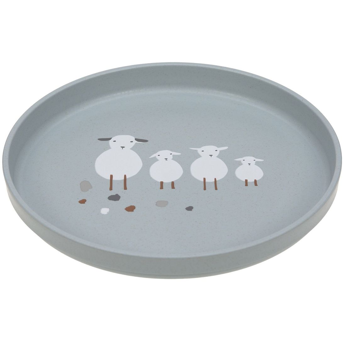 Assiette plate Tiny Farmer mouton et oie bleue (Lassig) - Image 1