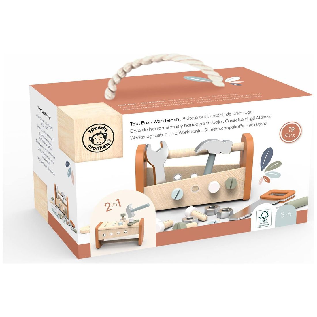 Boîte à outil et établi de bricolage (2 en 1) (Speedy Monkey) - Image 5