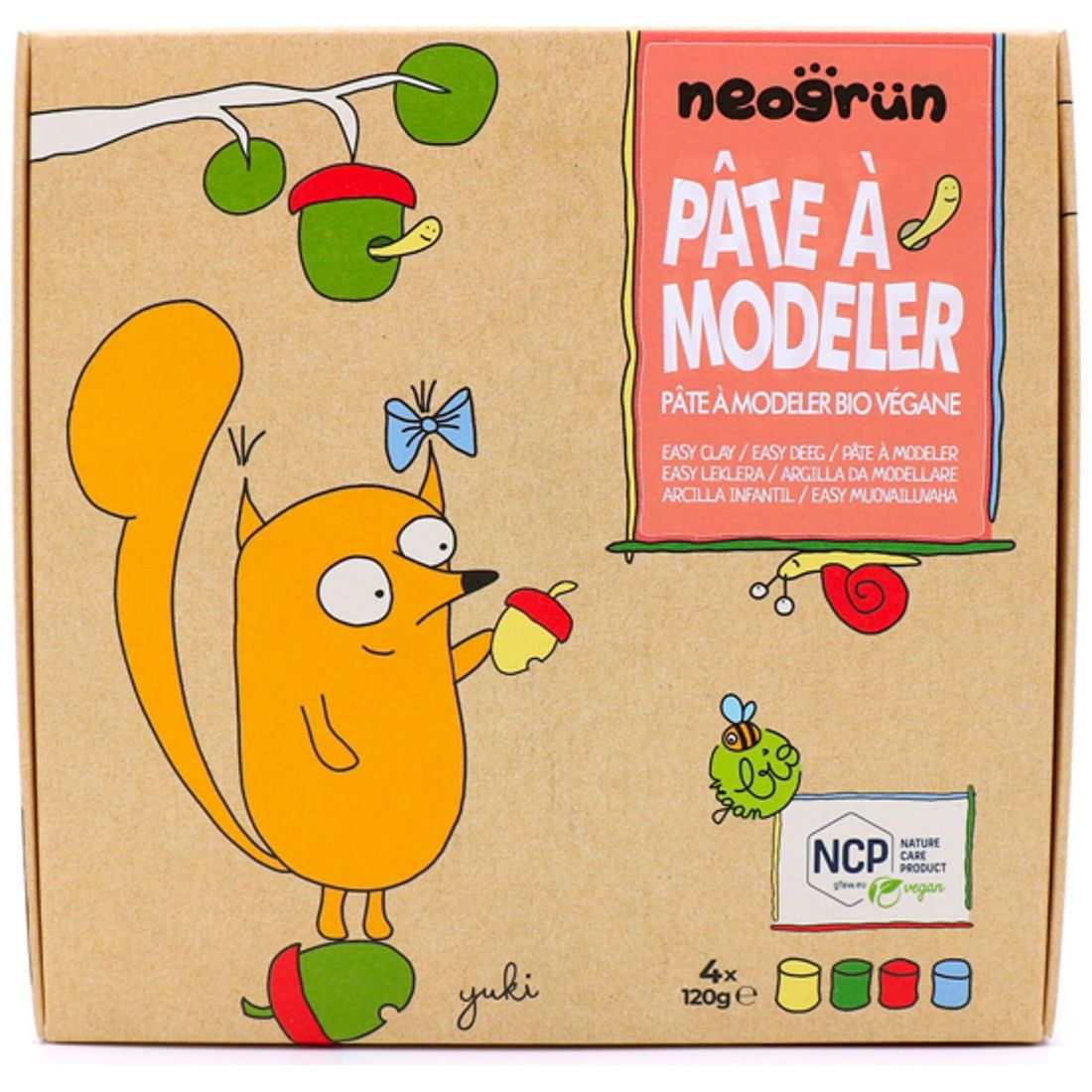 Coffret Yuki pâte à modeler naturelle et vegan (assort. 4 pots) (Neogrün) - Image 8