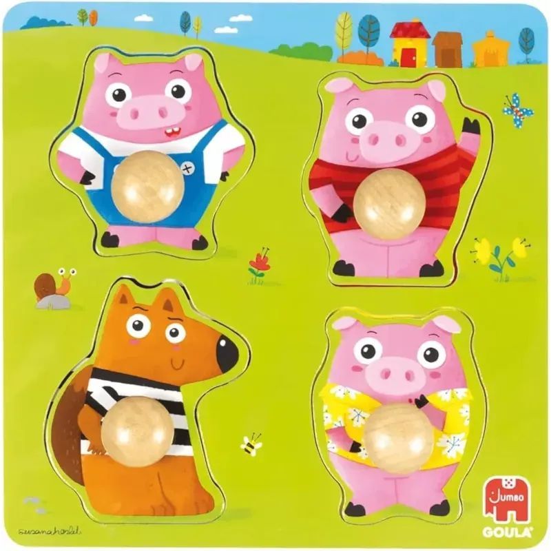 Puzzle les 3 petits cochons (Goula) - Image 2