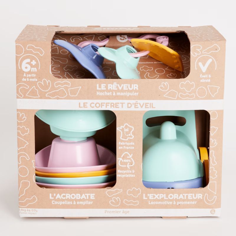 Coffret d'eveil - hochet rose (Le Jouet Simple) - Couverture