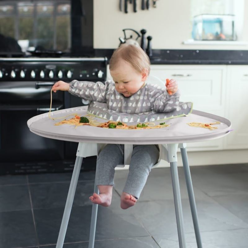 Kit bavoir et plateau gris perle (TIDY TOT) - Image 3