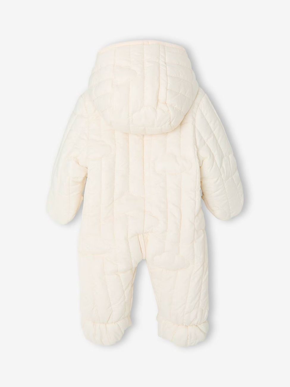 Combipilote naissance avec capuche écru (Vertbaudet) - Image 1