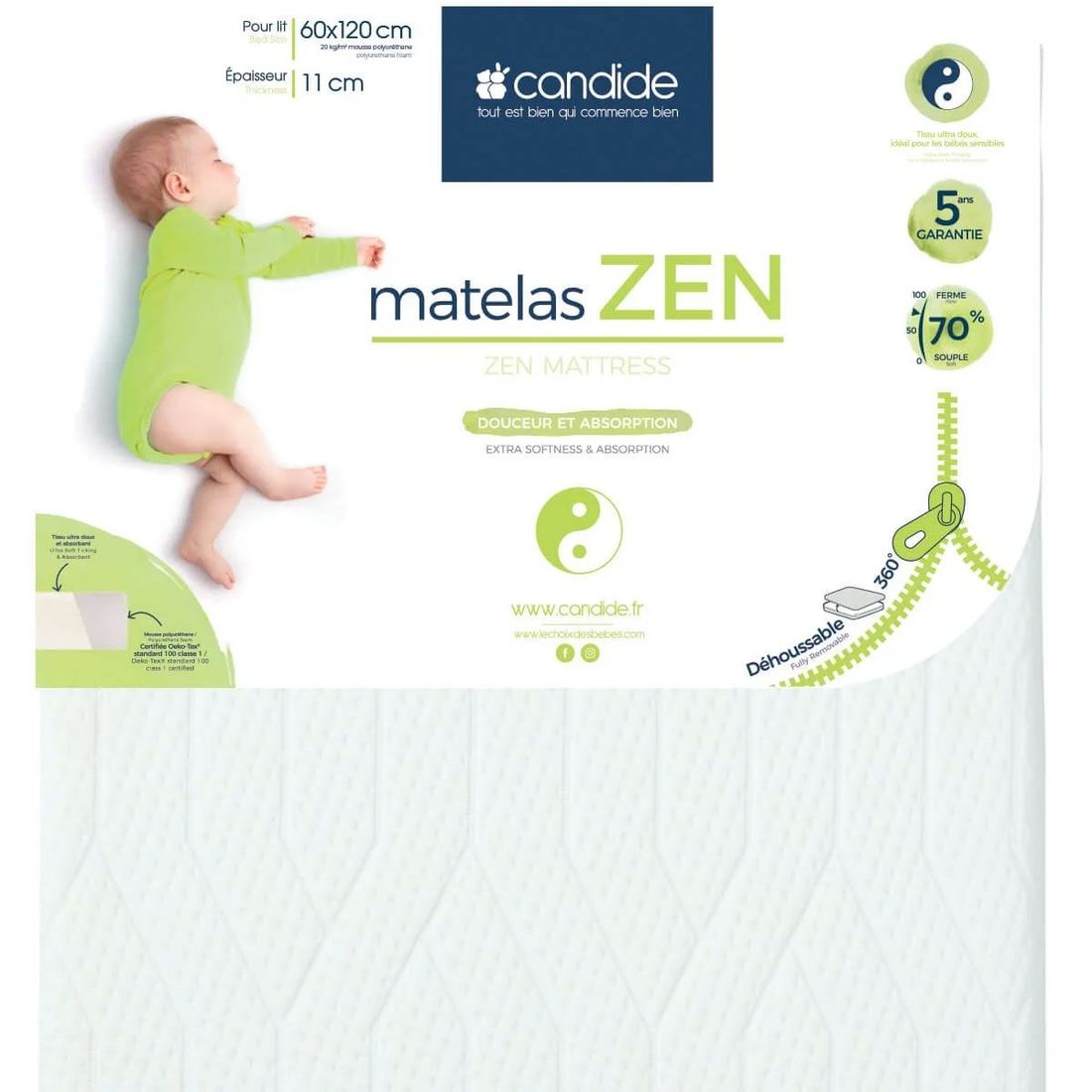 Matelas Zen Déhoussable (Candide) - Image 1