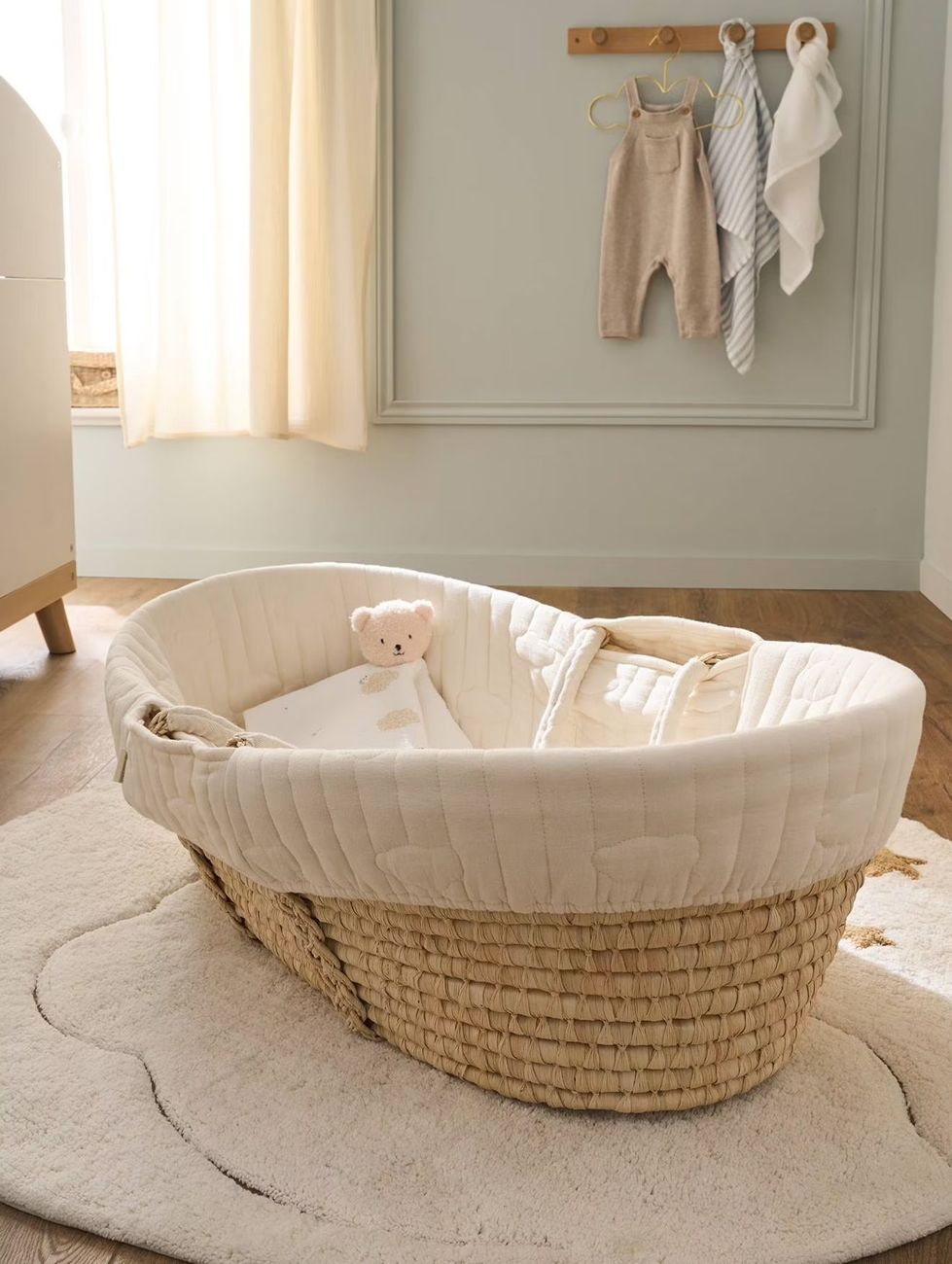 Housse pour couffin en gaze de coton nuages (Vertbaudet) - Couverture