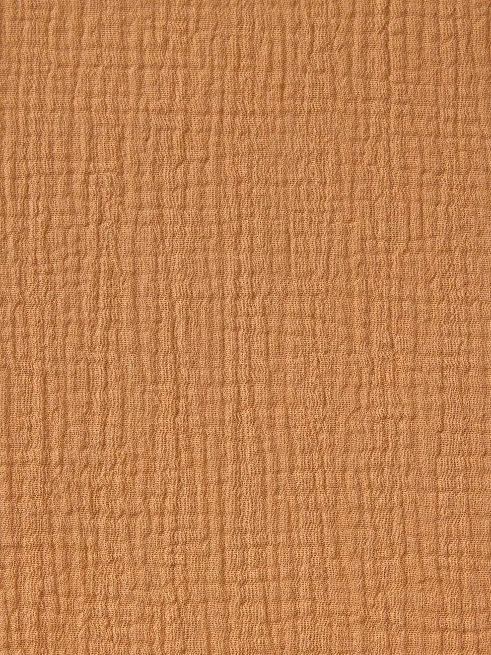 Drap housse bébé uni en gaze de coton Bio* ocre (Vertbaudet) - Image 2