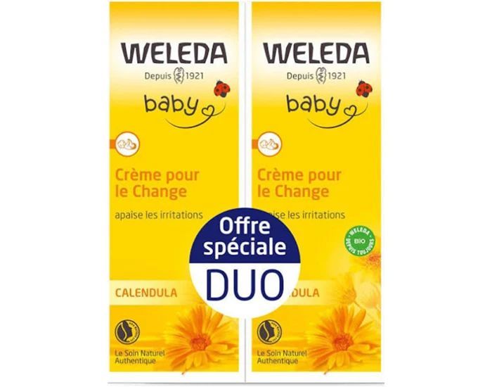 Bébé Duo Crème pour le Change Calendula - 2 x 75 ml (Weleda) - Couverture