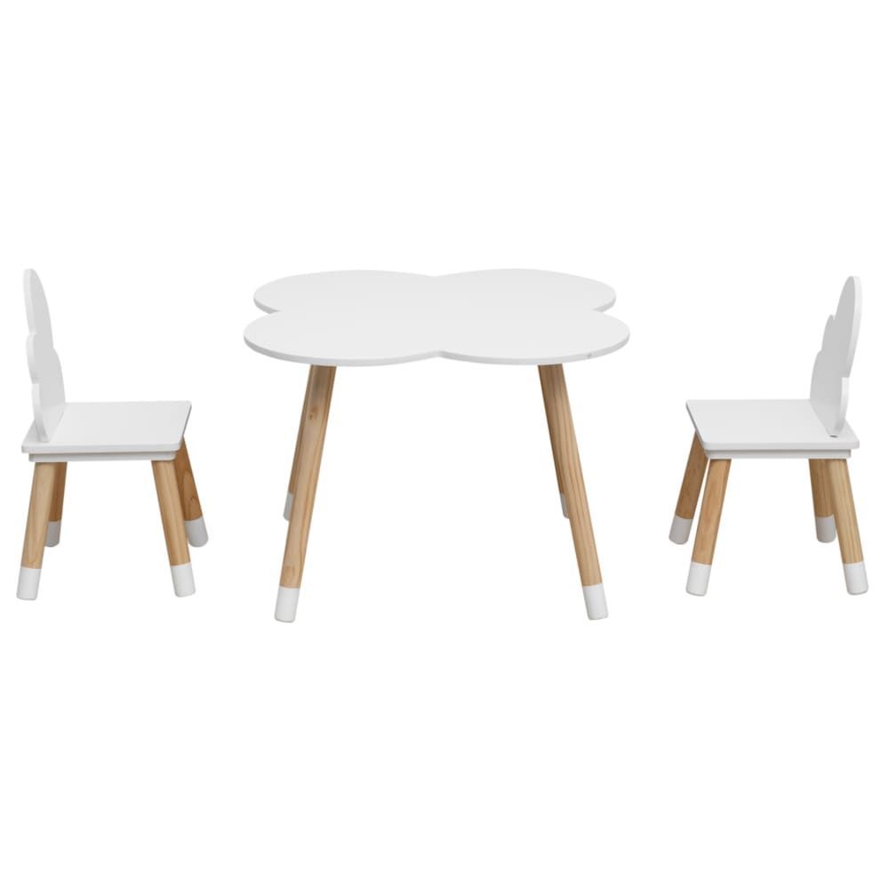 Ensemble de table basse et 2 chaises pour enfants blanc (Mobili Rebecca) - Image 2