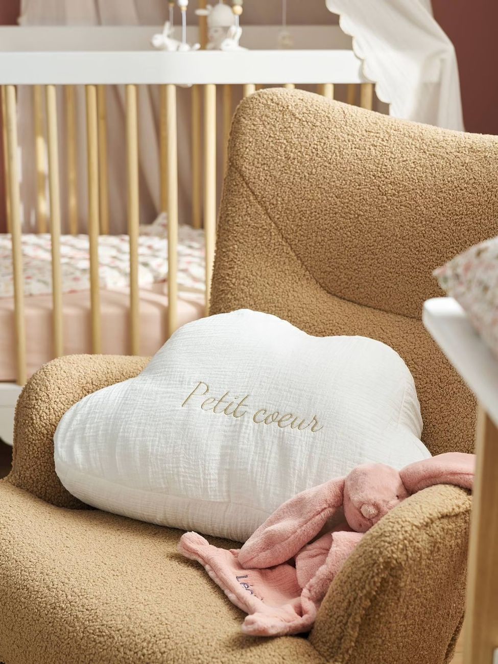 Coussin nuage en gaze de coton personnalisable écru (Vertbaudet) - Image 1