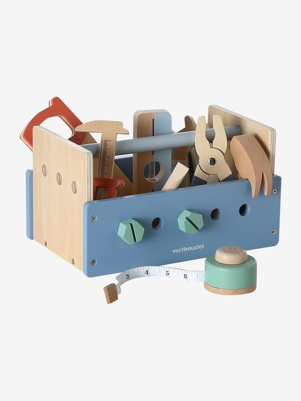Boîte à outils en bois FSC® bleu (Vertbaudet) - Couverture