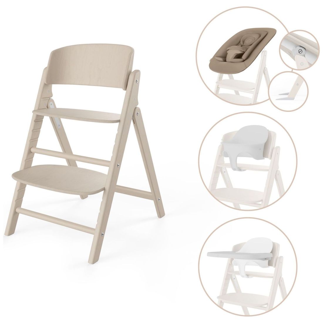 Chaise haute évolutive Click & Fold 4 in 1 All Natural (Cybex) - Couverture