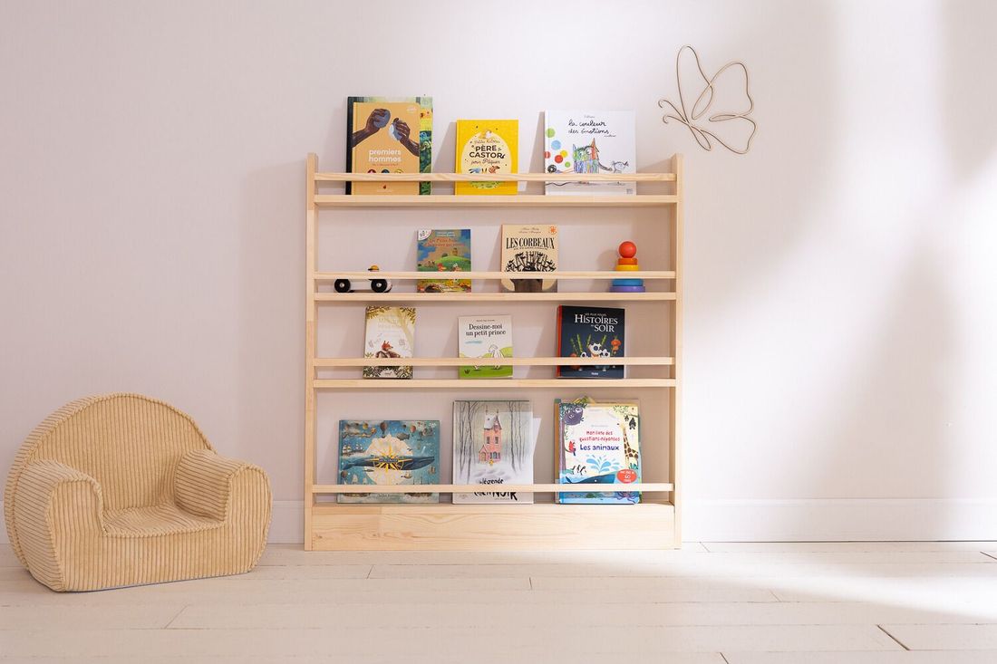- Bibliothèque Montessori M - Pin Naturel (Mon Lit Cabane) - Image 3