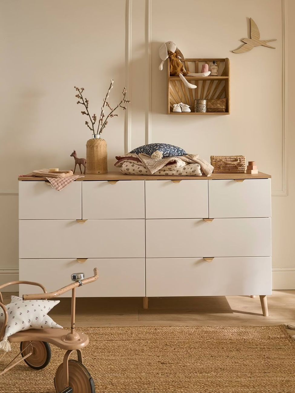 Commode double avec 8 tiroirs MERVEILLES blanc (Vertbaudet) - Couverture