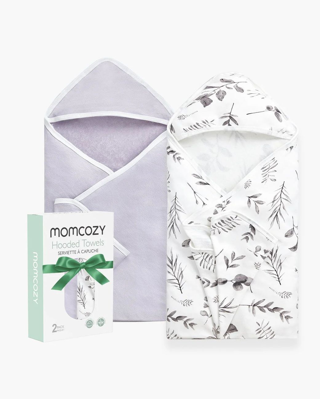 Lot de 2 serviettes à capuche pour bébé – Douche Nouveau-né (Momcozy) - Couverture