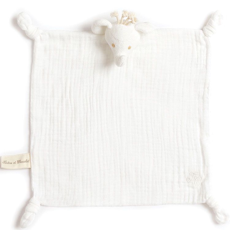 Doudou plat en coton bio éléphant (30 x 30 cm) (Tartine et Chocolat) - Couverture