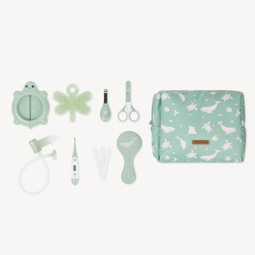 Trousse de soin 8en1 Little Lagoon - Vert (Prémaman) - Image 1