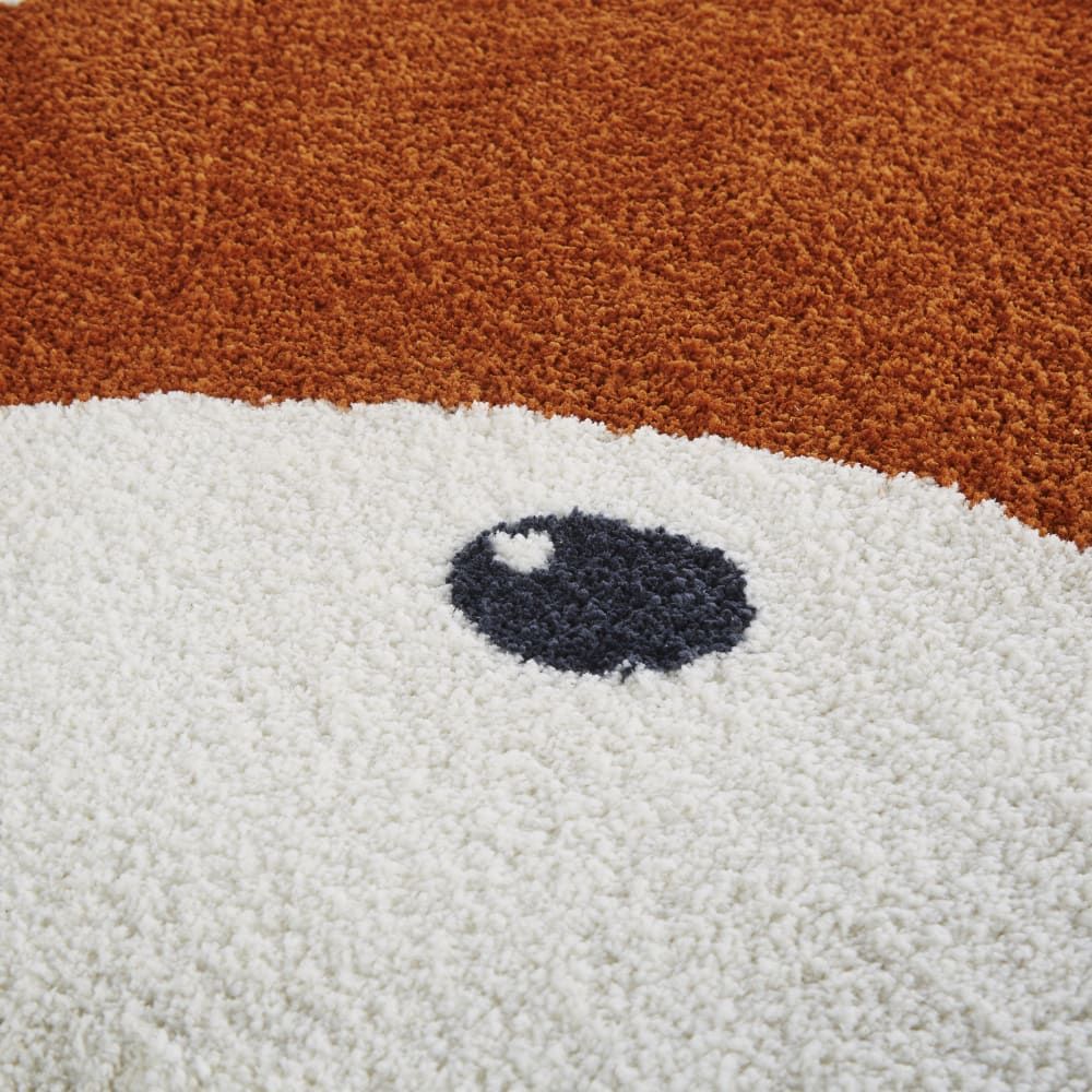 Tapis enfant renard tufté orange, écru et gris anthracite 90x100 (Maisons du Monde) - Image 1