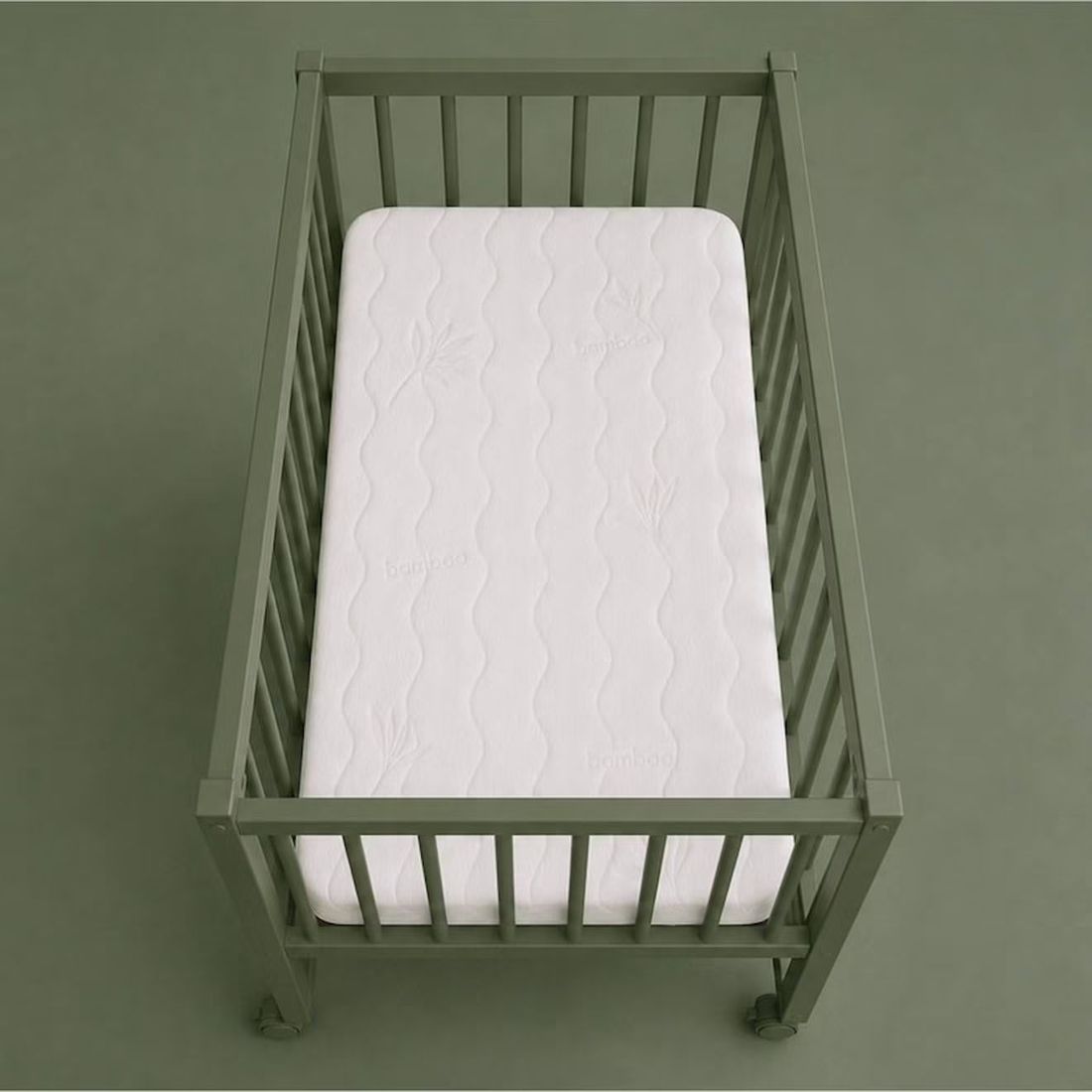 Matelas Berceau Bamboo Forme Rectangulaire Blanc (babysom) - Image 1