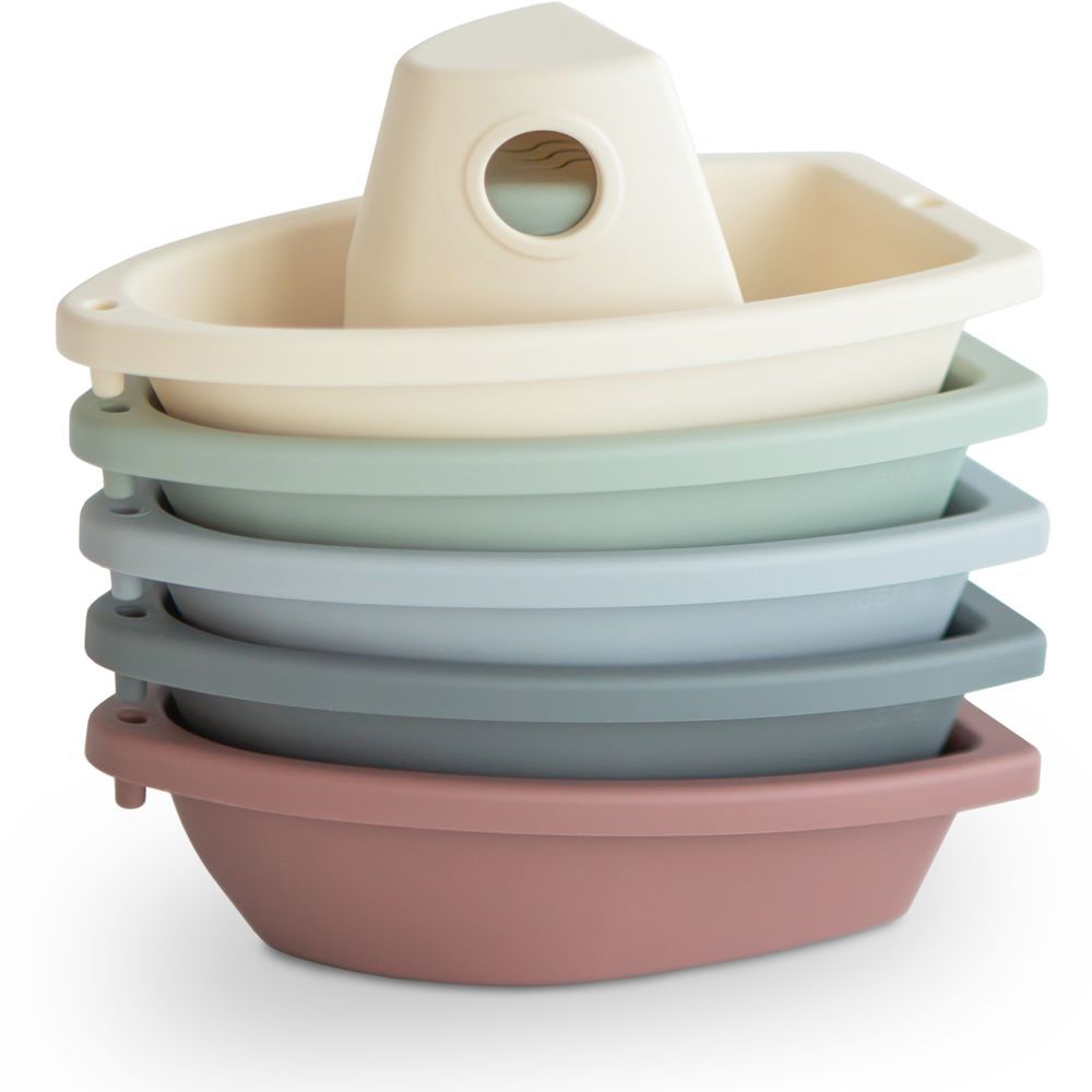 Lot de 5 jouets de bain Boats Original (Mushie) - Image 1