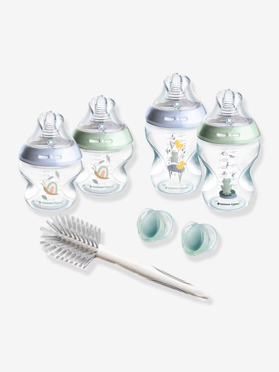 Kit de Démarrage Nouveau-nés Natural Start, Biberons anti-colique 150 ml et 260 ml avec tétine à débit lent bleu (Tommee Tippee) - Couverture