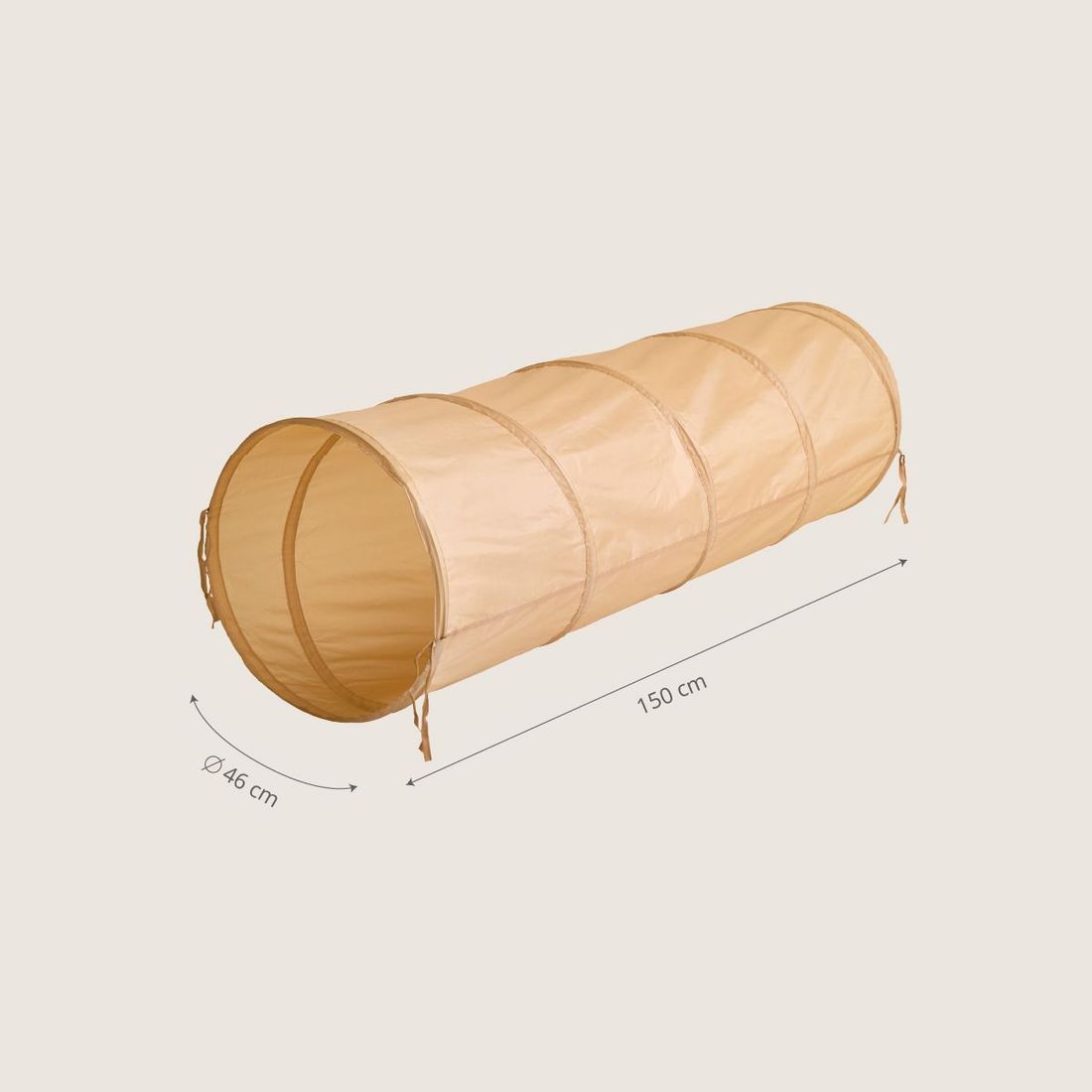 Petite Amélie | Tunnel de jeu Miel | Tunnel de motricité pour bébé | Brun | Pliable | Avec sac de transport inclus pour rangement facile (Petite Amélie) - Image 3