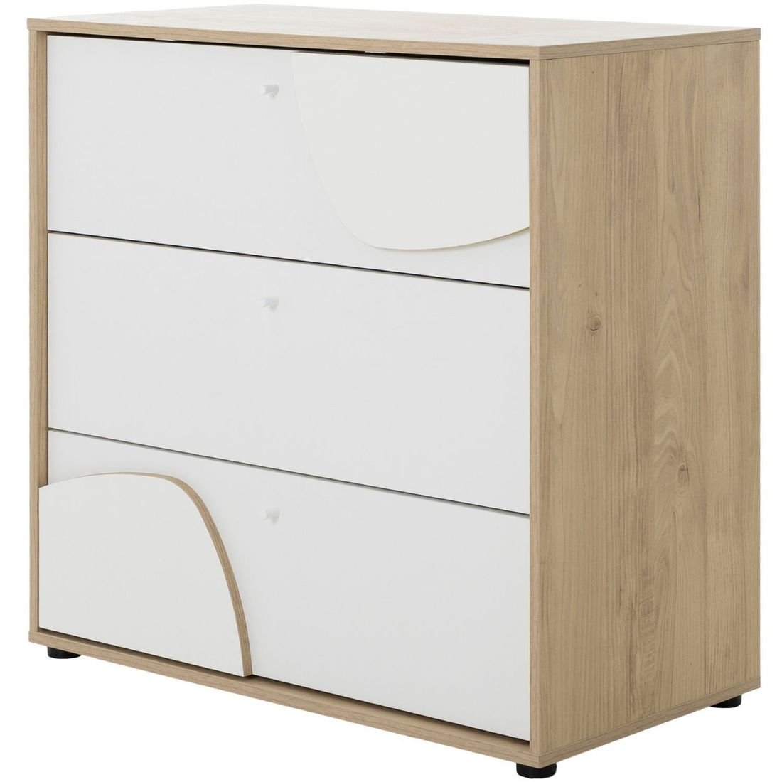 Duo Lit 60x120 cm et Commode 3 tiroirs Châtaignier naturel Basile (Galipette) - Image 8