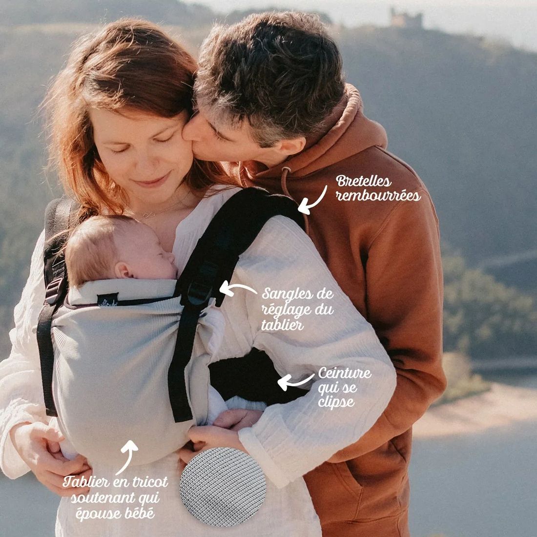My Néo, Porte bébé physiologique, Gris (Neobulle) - Image 3