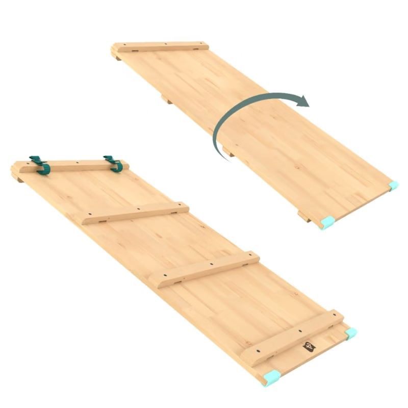 Pont-toboggan montessori en bois fsc® pour enfant dès 1 an (Active Tots) - Image 1