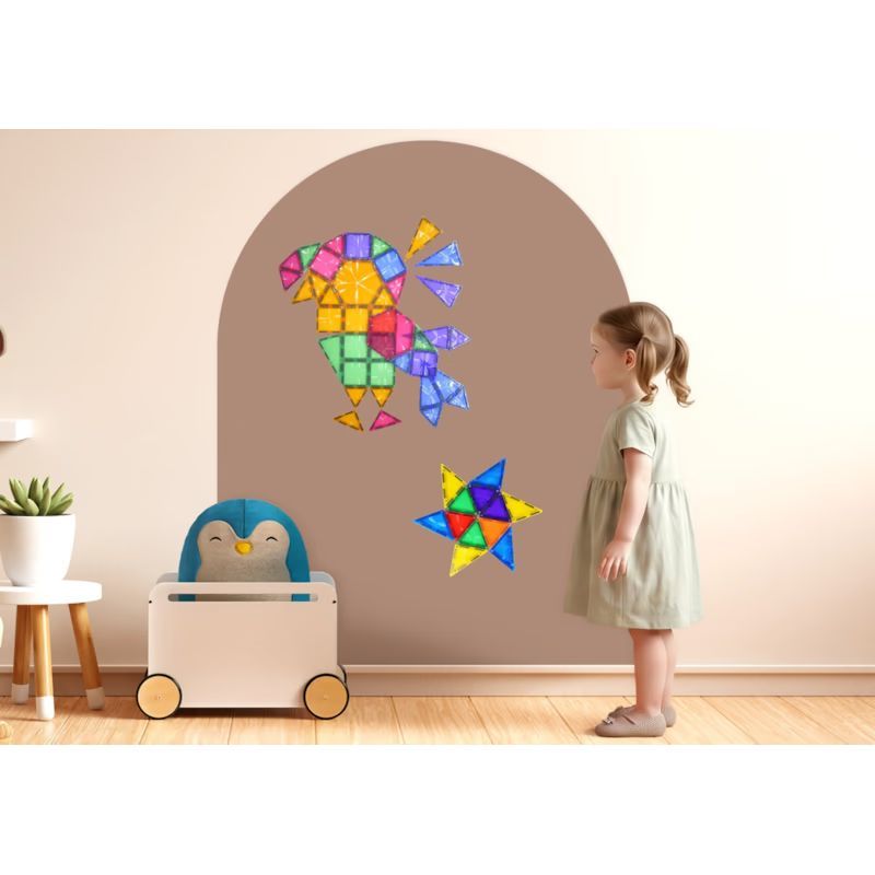 Autocollant mural magnétique 95 x 75 cm - crème moka (Cleverclixx) - Image 1