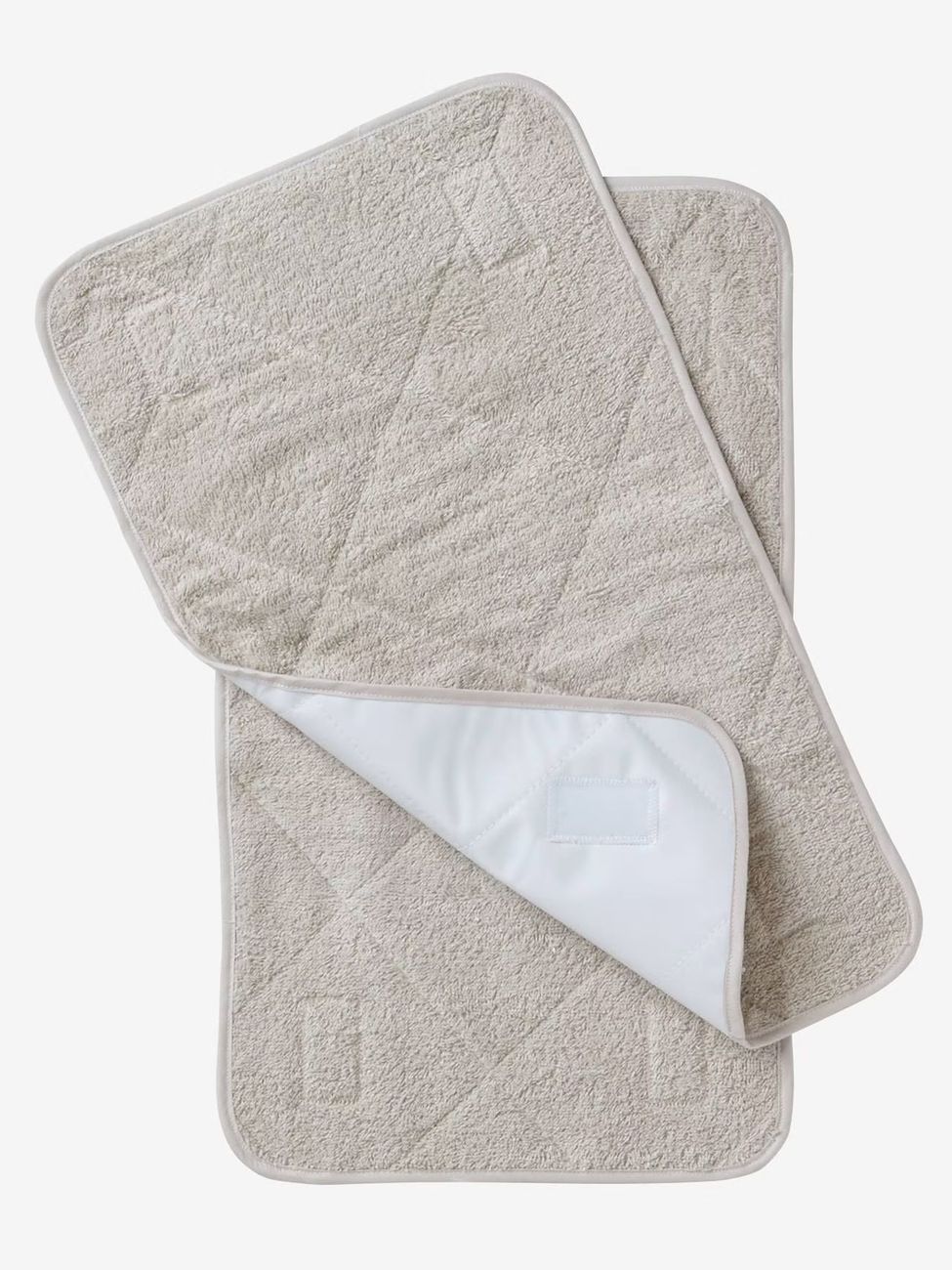 Lot 2 serviettes de rechange matelas à langer gris taupe (Vertbaudet) - Couverture
