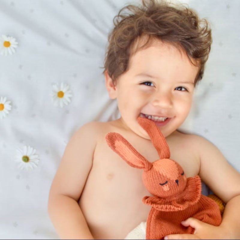Doudou attache-tétine lapin terracota (LERO LERO KID) - Image 2