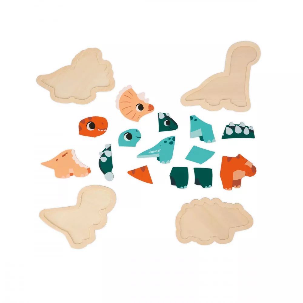 4 Puzzles Evolutifs Dinonaures (Janod) - Image 2