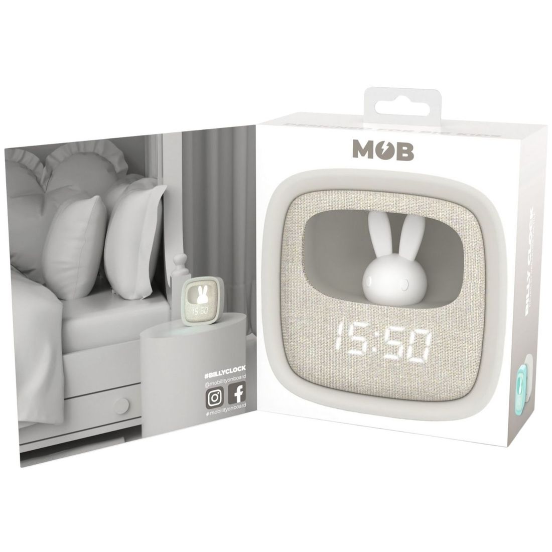 Réveil 2 en 1 Billy Clock Grey (MOB) - Image 10