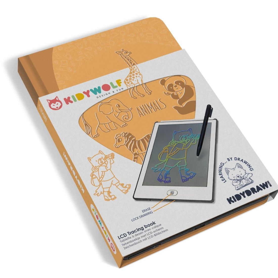 Tablette à dessin LCD KIDYDRAW-MINI Animaux (dès 3 ans) (Kidywolf) - Image 7