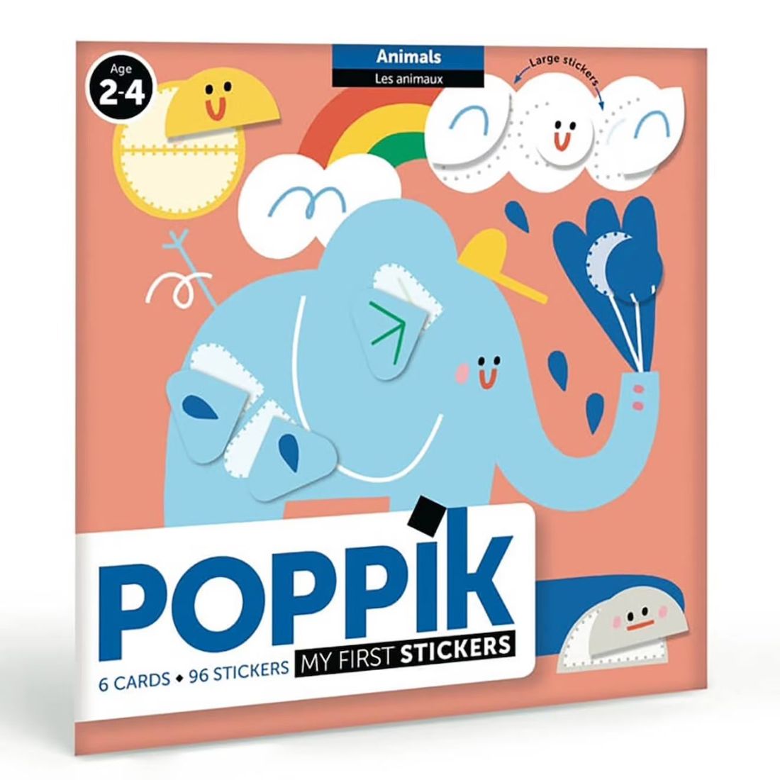 Cartes Et Gommettes Créatives Les Animaux Multi-coloured (Poppik) - Image 1