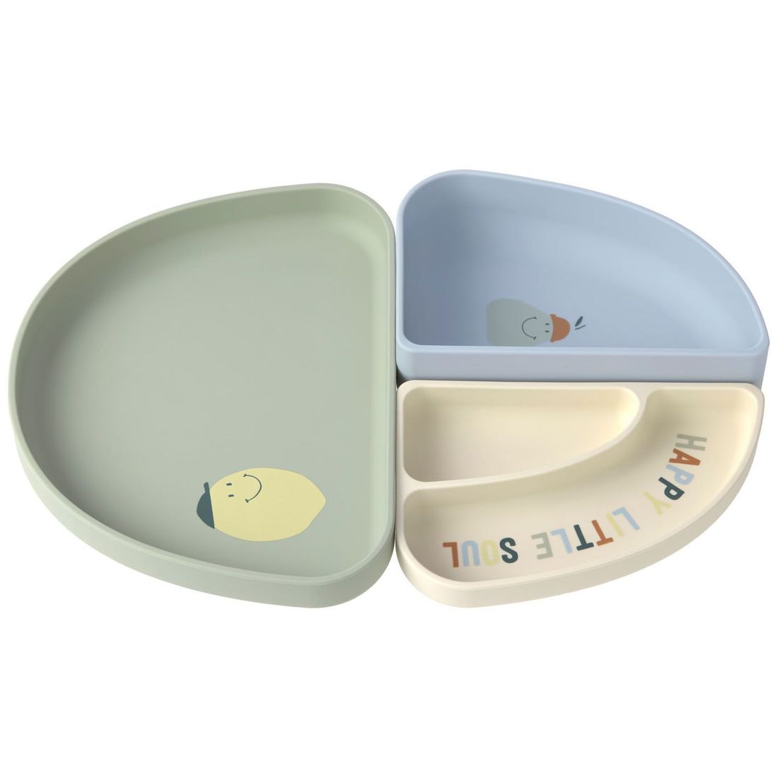 Assiette à compartiments en silicone Citron (Lassig) - Couverture