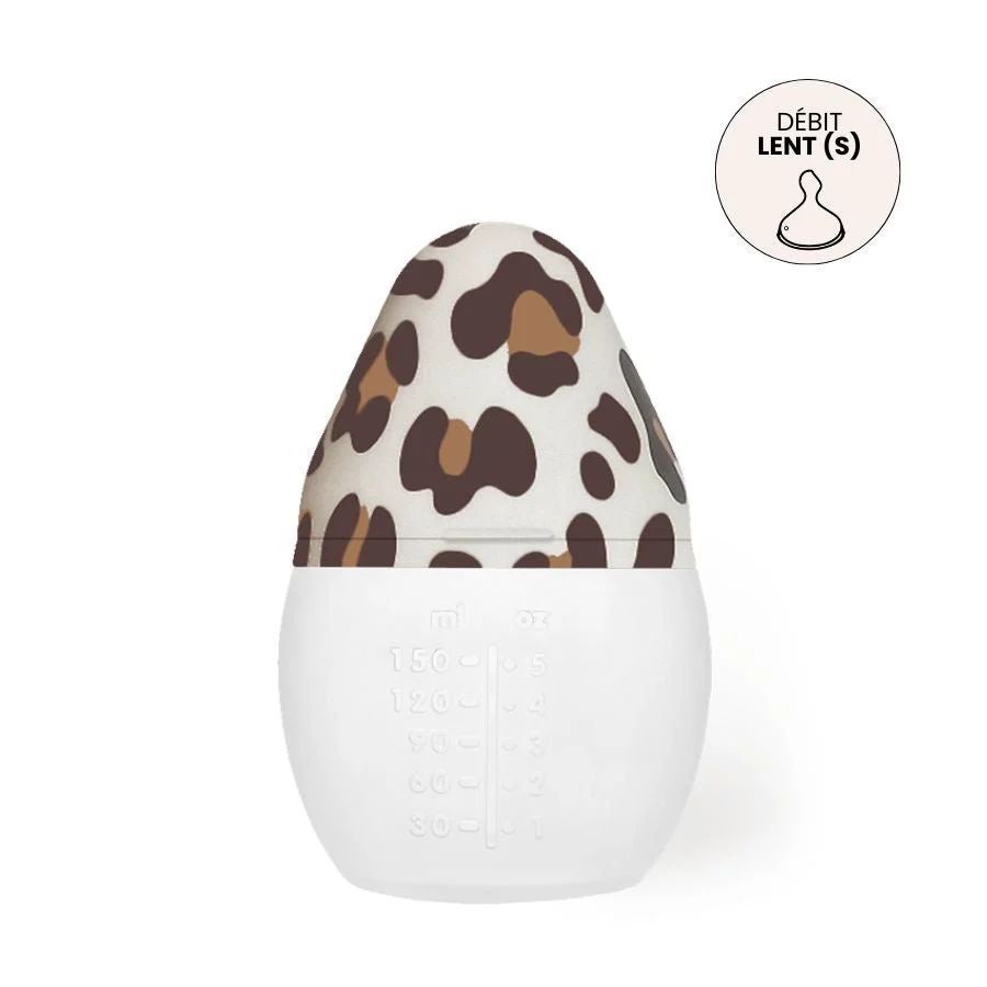 Biberon anti-colique léopard 150 ml Graouu 0m+ (Elhée) - Image 2