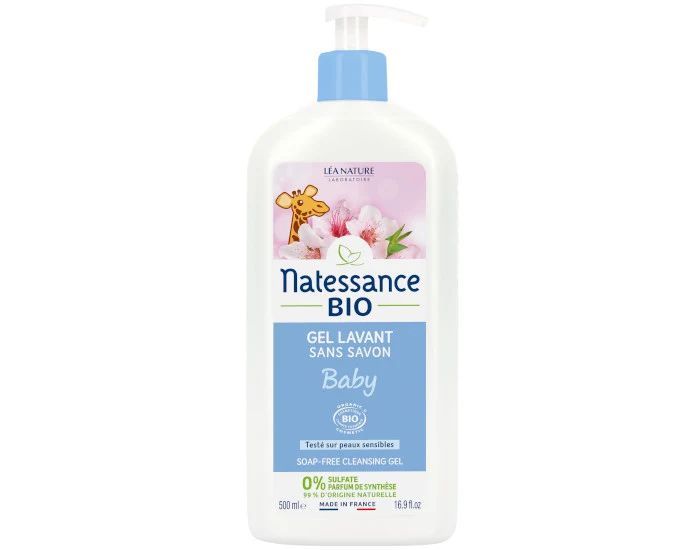 Bébé Gel Lavant Sans Savon Bio - 500 ml (Natessance) - Couverture
