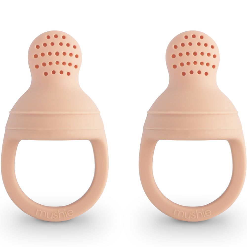 Lot de 2 sucettes grignoteuses en silicone Blush (Mushie) - Image 1