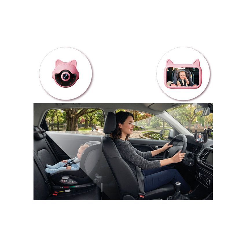 Caméra de sécurité embarquée chat - Rose - Rose (Babeecam) - Image 1