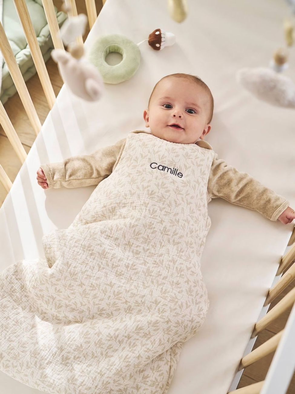 Gigoteuse personnalisable HYGGE beige imprimé (Vertbaudet) - Image 1