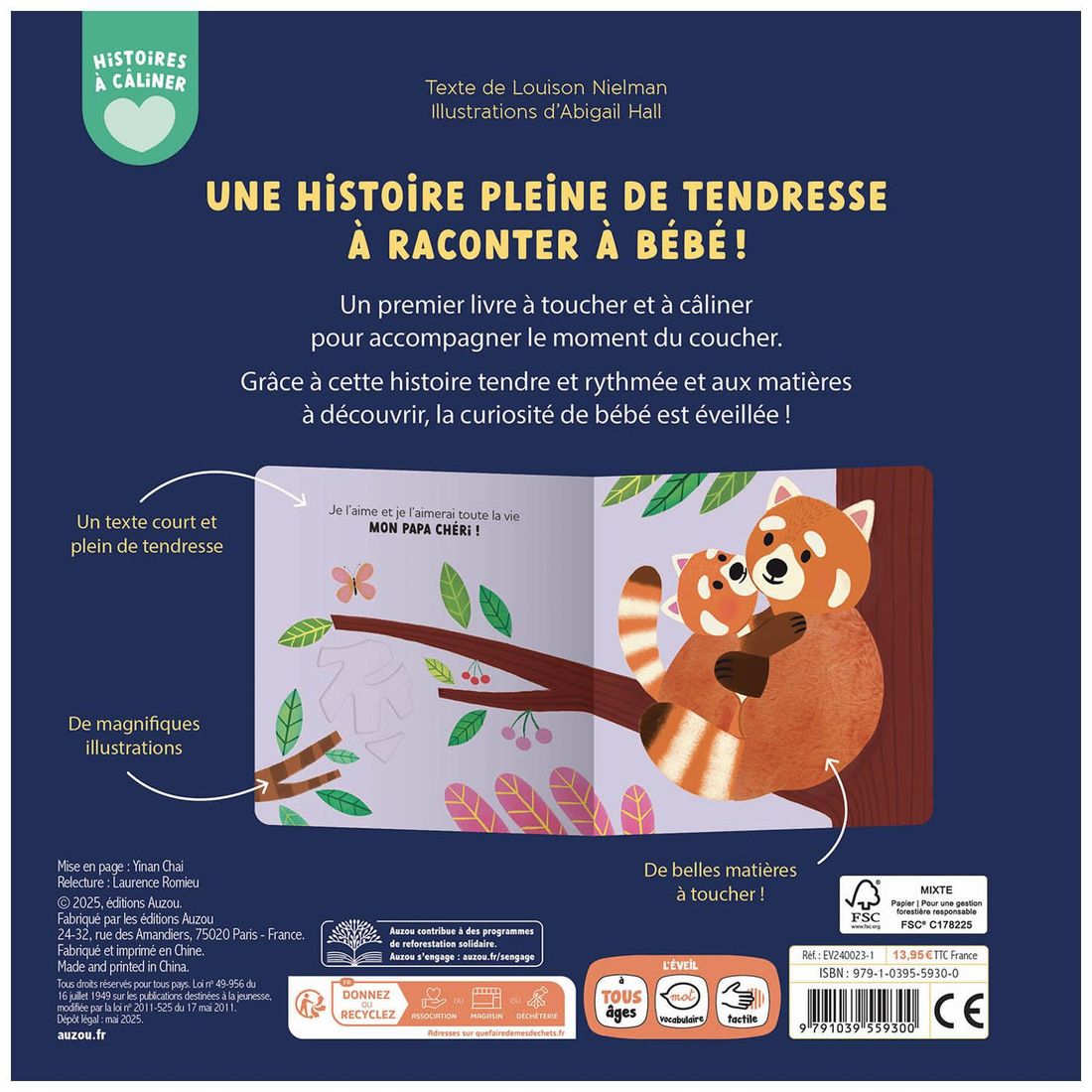 Livre Histoires à câliner Mon papa à moi (Auzou Editions) - Image 1