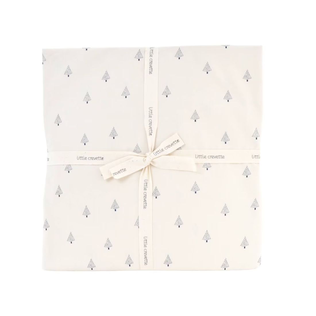 Drap Housse Percale Coton Bio Motif Sapins (Little Crevette) - Image 2